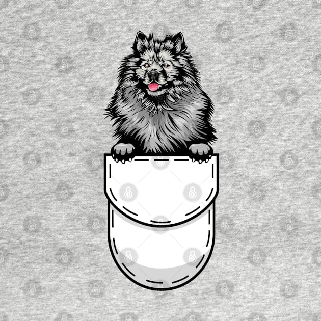 Funny Keeshond Pocket Dog by Pet My Dog